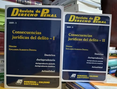 Rdp - Consecuencias Jurídicas Del Delito 2 Tomos / Donna