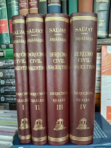 Salvat / Derecho Civil Argentino - Reales 4 Tomos