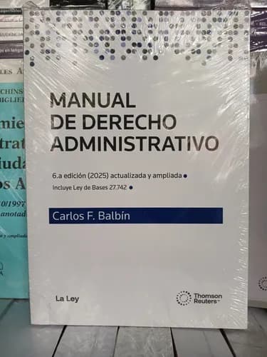 Balbín Manual De Derecho Administrativo Última Edición Nuevo