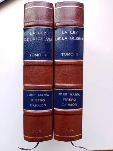 La Ley De La Iglesia, Dos Tomos / Jose Maria Piñero Carrión