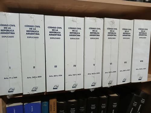 Código Civil De La Rep. Arg. Explicado 8 Tomos Completo
