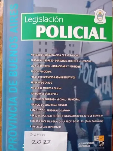 Legislación Policial De La Provincia De Buenos Aires 2019