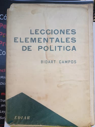Lecciones Elementales De Política / Bidart Campos