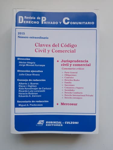 Claves Del Código Civil Y Comercial 2015- N° Extraor / Rdpyc