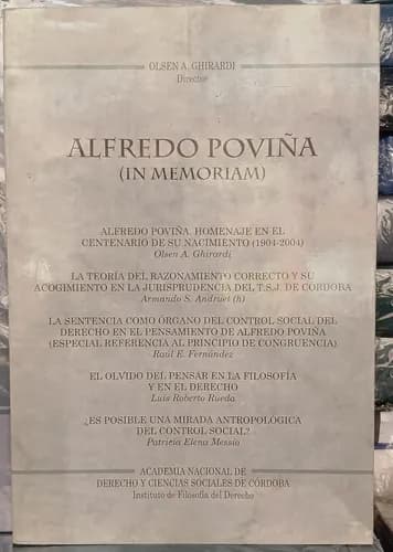 Alfredo Poviña (in Memoriam) / Academia Nacional Córdoba