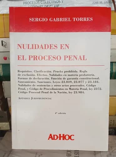 Nulidades En El Proceso Penal / Sergio Gabriel Torres