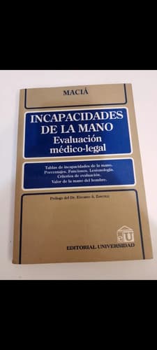 Maccia / Incapacidades De La Mano Evaluación Medico Legal