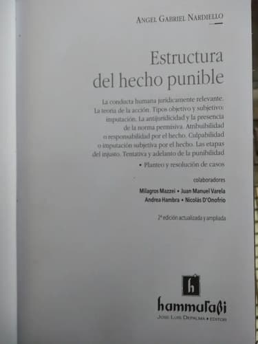 Nardiello / Estructura Del Hecho Punible 2da. Ed. (enc)