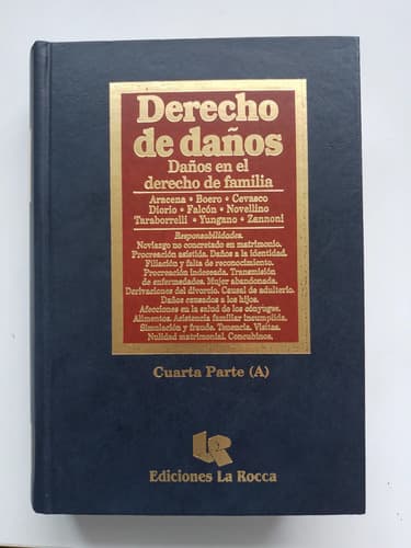 Derecho De Daños,derecho Defamilia / Cuarta Parte, Tapa Dura