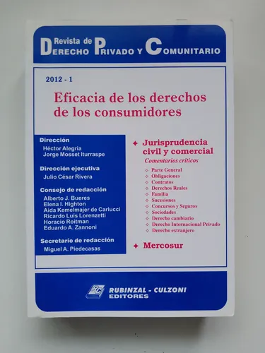 Eficacia De Los Derechos De Los Consumidores 2012-1 / Rdpyc