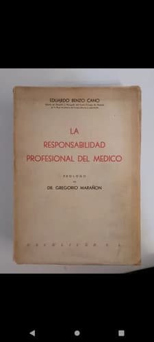 La Responsabilidad Profesional Del Médico /eduardo Benzocano