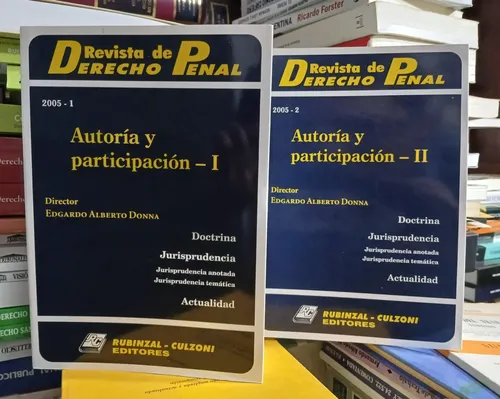 Rdp - Autoría Y Participación 2 Tomos / Donna