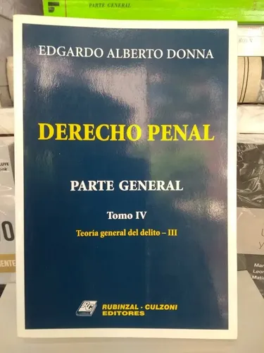 Donna / Derecho Penal Parte General Tomo 4 - Tgdd 3 -