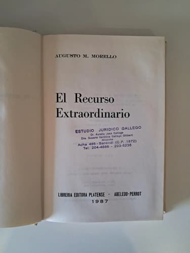 El Recurso Extraordinario / Augusto Morello