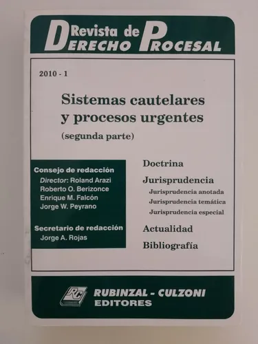 Rdp 2010 - 1 / Sistemas Cautelares Y Procesos Urgentes T2